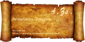 Arnstein Zsuzsa névjegykártya
